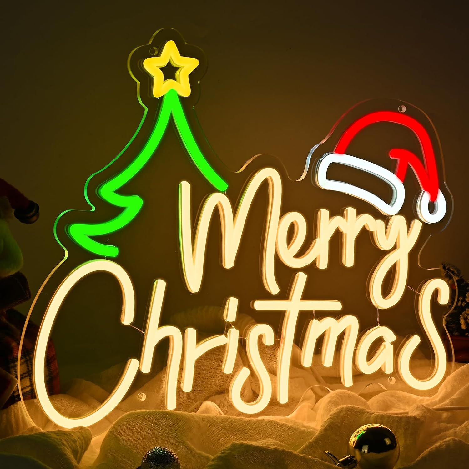Lighting Christmas Decor - Noel Temalı Neon Tabelası, USB ile