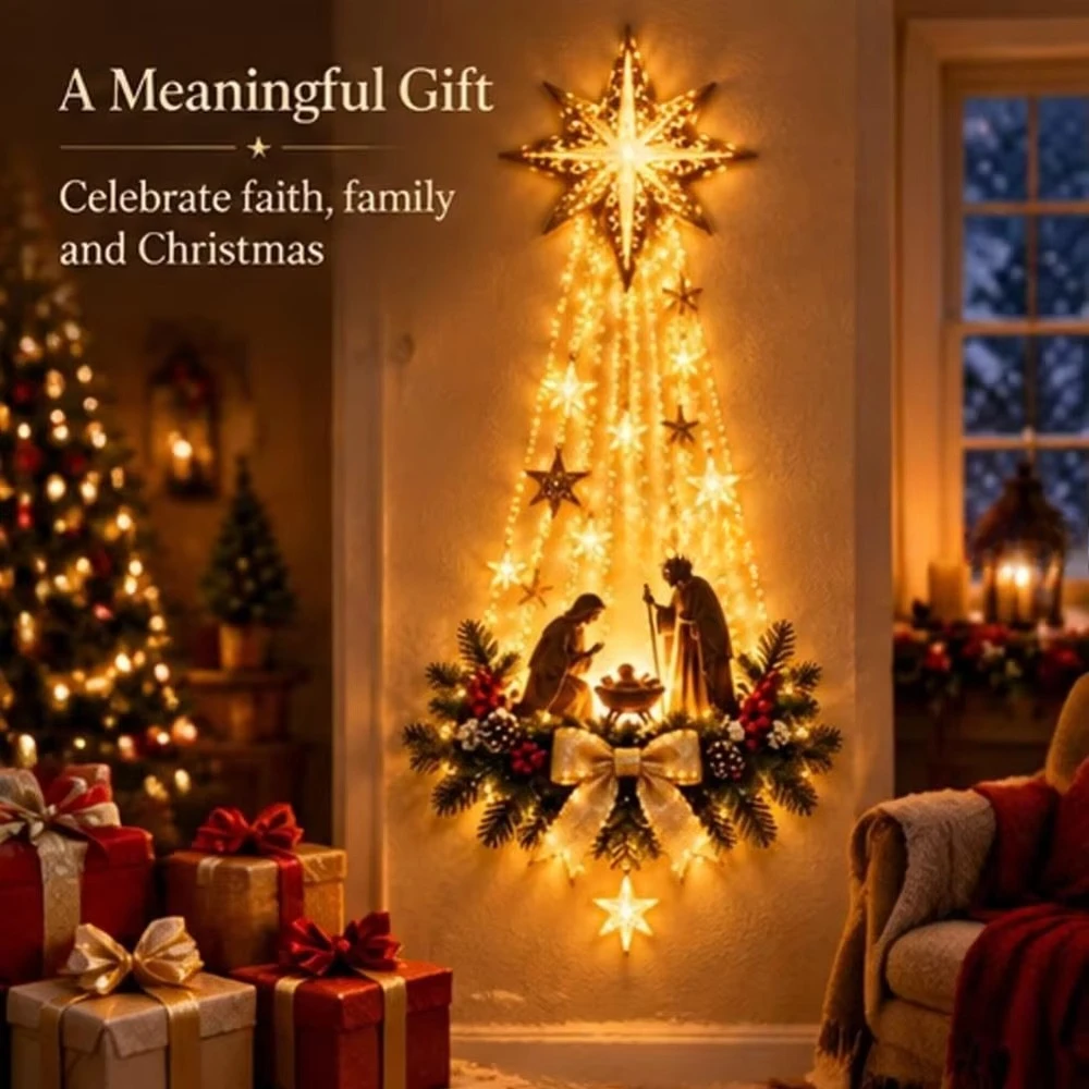 Lighting Decoration Ideas - Bethlehem Yıldızı, Işıklı Doğuş Temalı Duvar