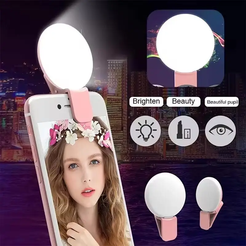 Lighting Visual - Taşınabilir Mini Selfie Halka Işık, USB