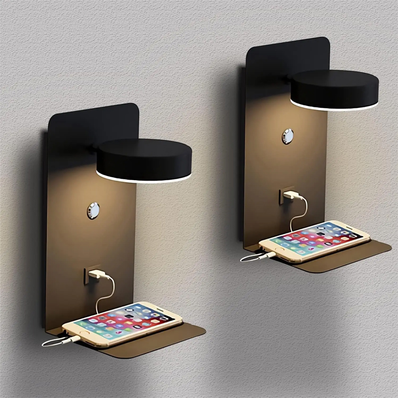 Lighting Decor Bedroom - USB Şarjlı Duvar Lambası, Yatak Odası