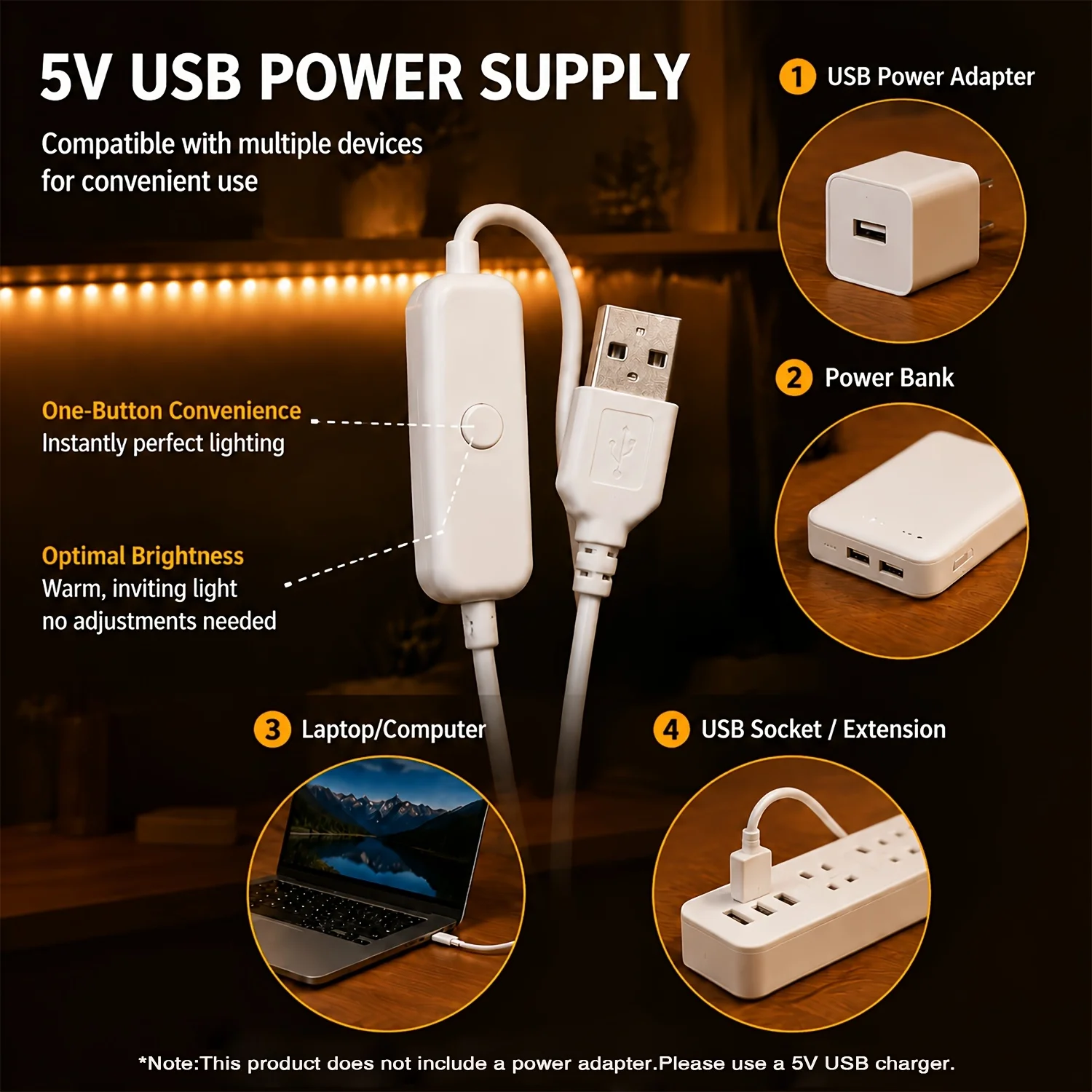 LED Şerit Işıklar, USB ile Kon - Lighting Decoration Ideas incelemesi ve fiyatı