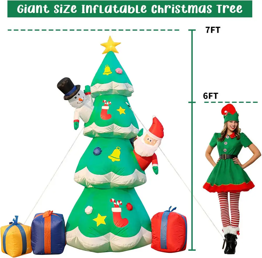 7FT Işıklı Noel Şişme Modeli,  - Up Lighting Decor incelemesi ve fiyatı
