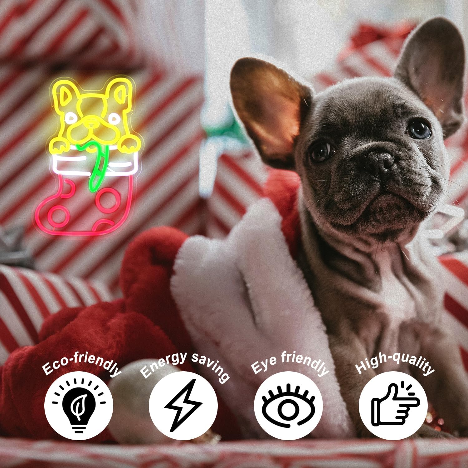 Fransız Bulldoglu Noel Çorabı  - Lighting Christmas Decor incelemesi ve fiyatı